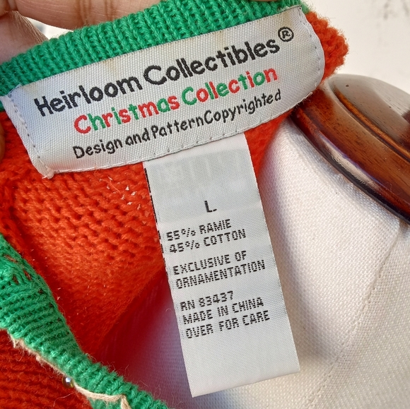 Vintage Orange Christmas Sweater Vest - Picture 9 of 9